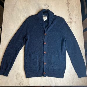 Lucky Brand True Indigo Heavy Knit Button Up Long Sweater Cardigan Men’s Size M